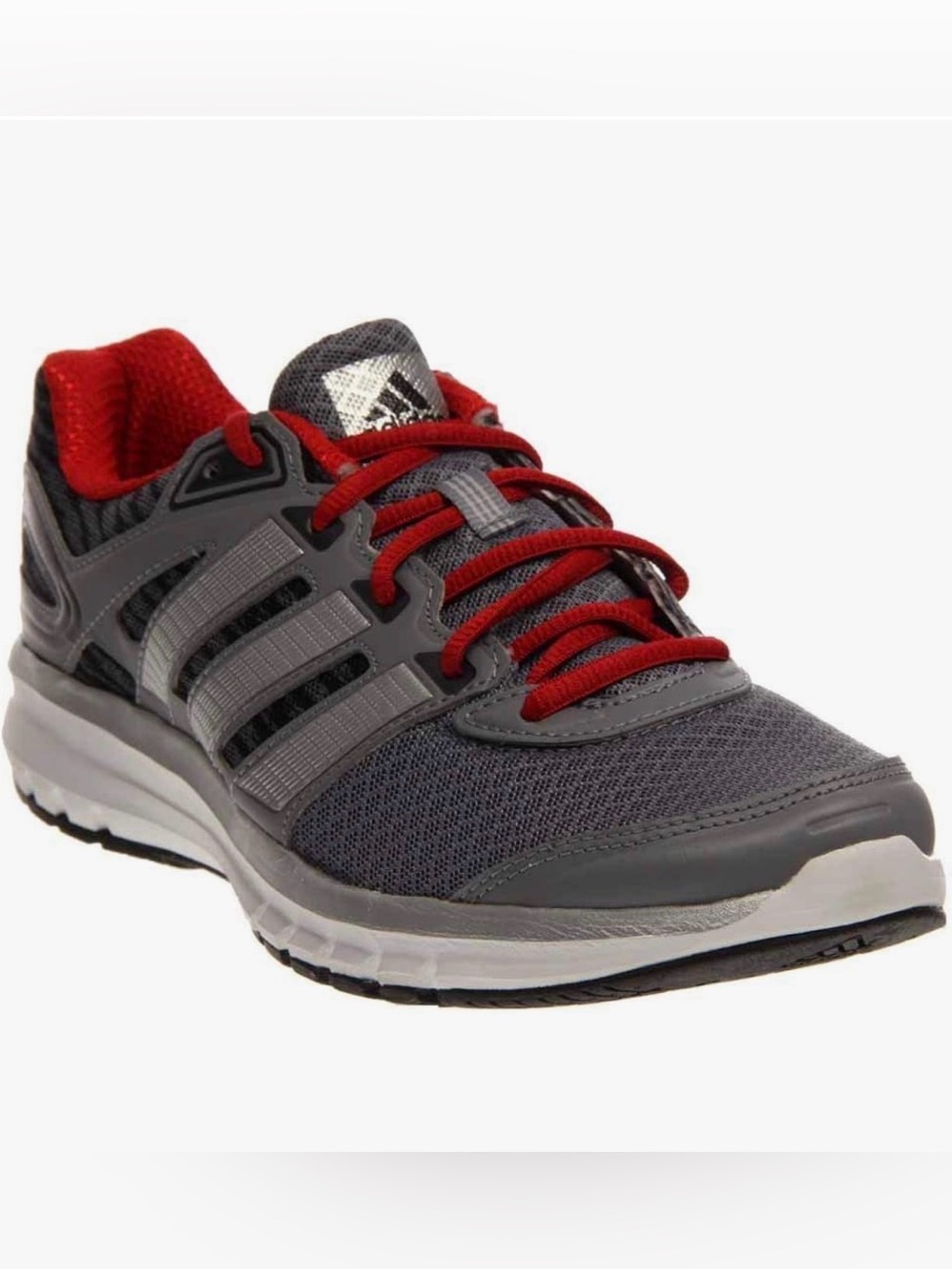 adidas Men's Gray Athletic Running Shoes with Red Accents - 11.5